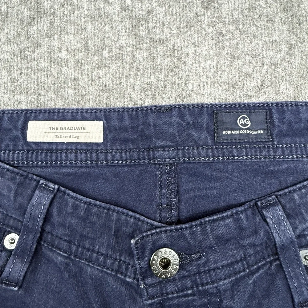 AG Adriano Goldschmied Pants The Graduate Men 33 x 32 Blue Sueded Tailored‎ Leg